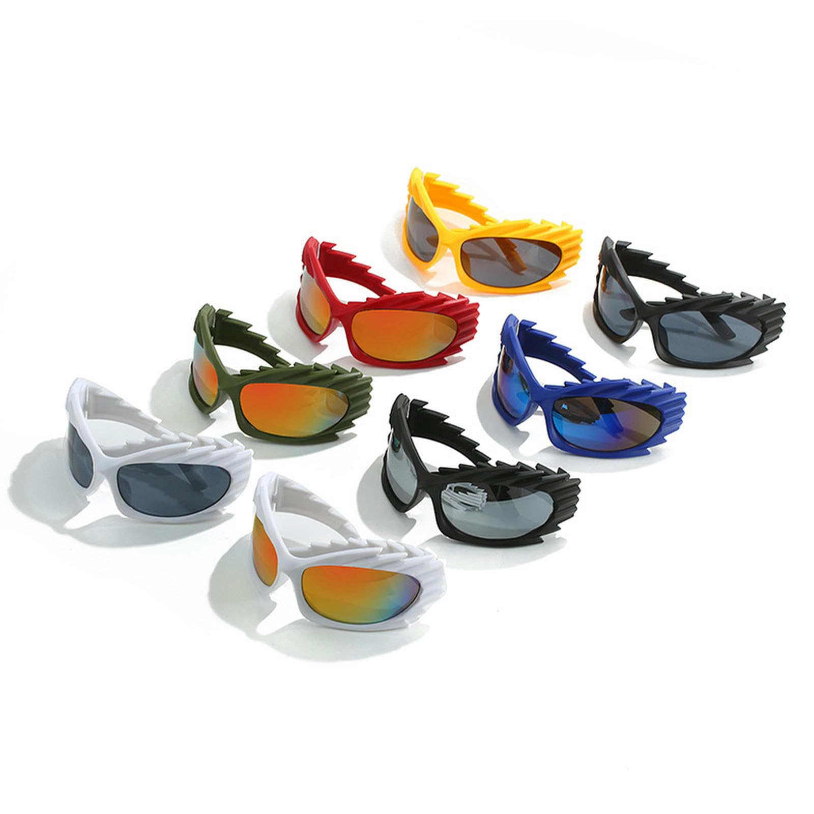 NOGRAX Okulary przeciwsłoneczne kocie oczy damskie retro gradientowe lustrzane gogle odcienie męskie sporty na świeżym powietrzu punkowe okulary przeciwsłoneczne