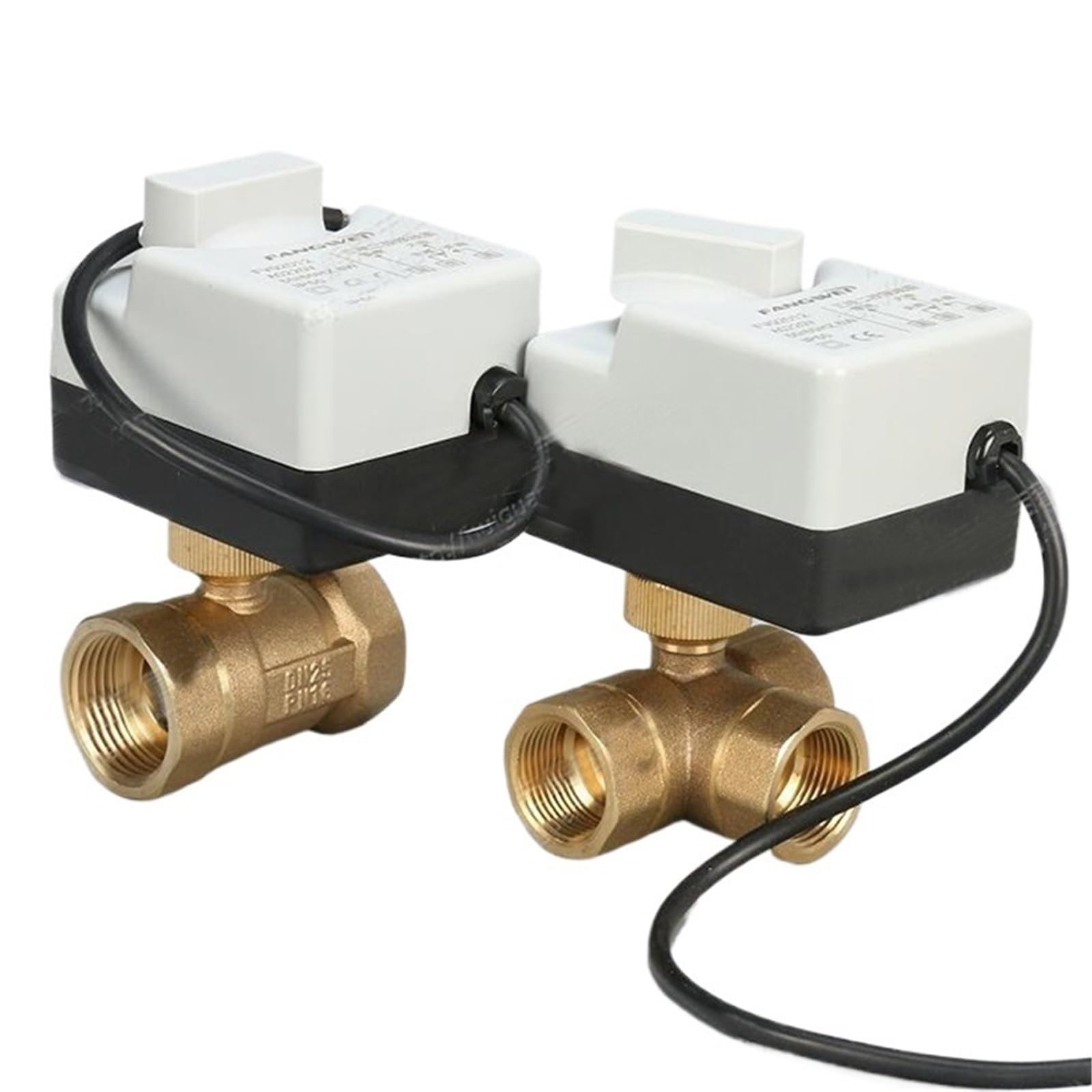 Válvula motorizada de latón DN32 de 2 vías AC220V a 3 hilos