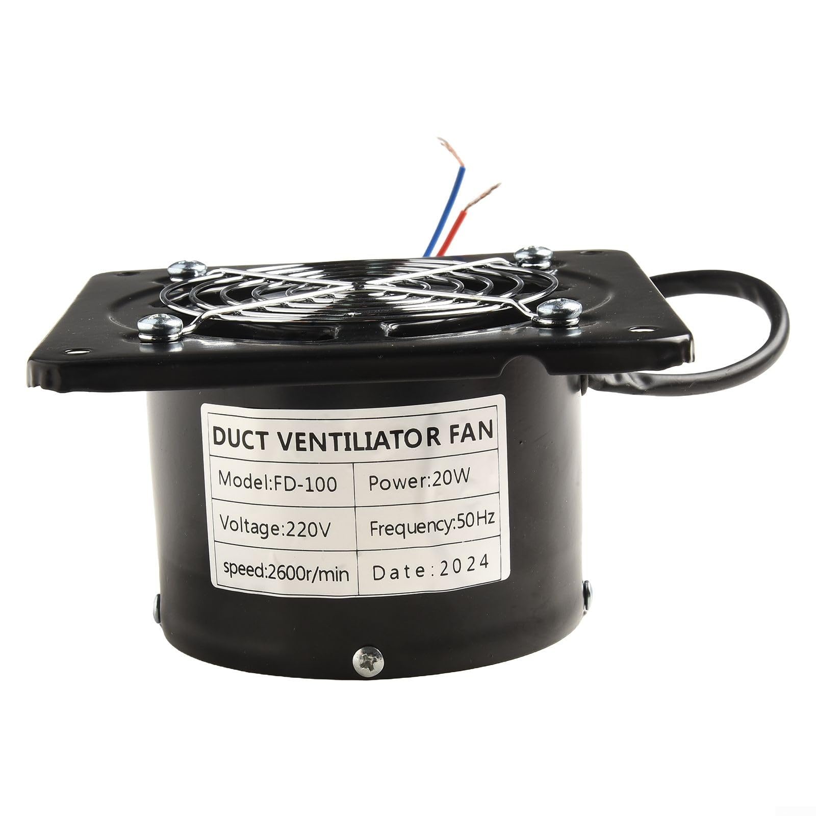 4 Inch Exhaust Fan for Kitchens and Bathrooms, 80W Power, Built for Reliable Ventilation and Moisture Control (black)