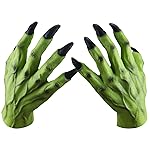 FREE BEAUTY Halloween Party Scary Moster Skeleton Bone Claw Hand Reaper Gloves Costume Adult