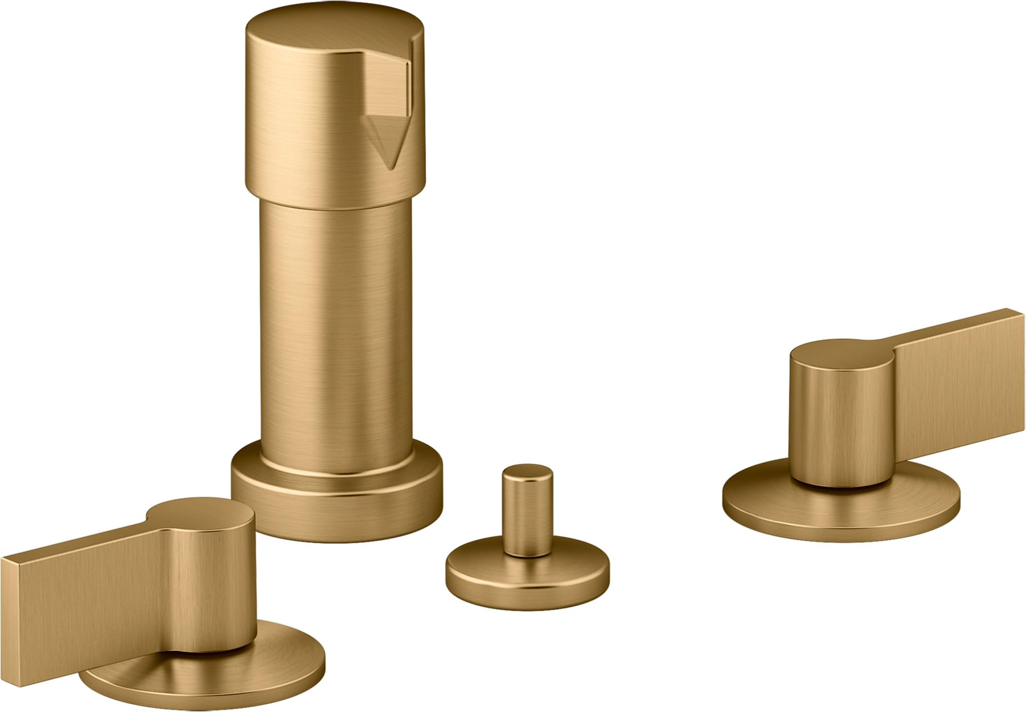 Kohler 77983-4-2MB Components Plumbing Fixtures, Vibrant Brushed Moderne Brass