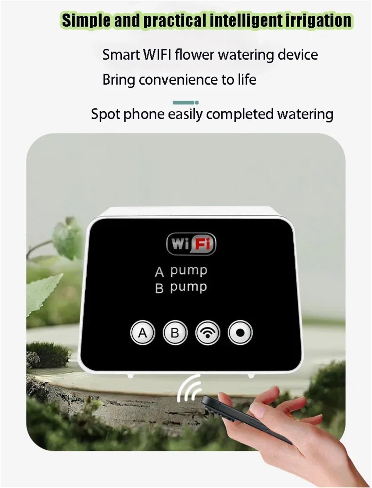 Zegar nawadniania, Inteligentne urządzenie do podlewania WIFI Podwójna pompa Czasowa, automatyczny, regulowany System czasowy nawadniania kropelkowego Kontroler Wi-Fi ogrodu