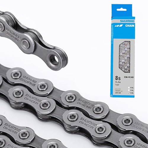 チェーン(8/7/6スピード) 変速自転車チェーンだ CN-HG40 チェーンピン仕様 6/7/8S 116L 軽量化 シルバー