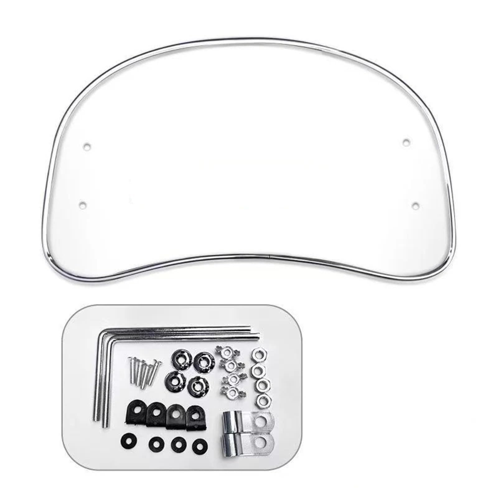 Déflecteur Moto Déflecteur de Vent Avant pour Pare-Brise de Moto, Accessoires modifiés, Ajustement Universel pour Scooter et vélo électrique(Type 2)