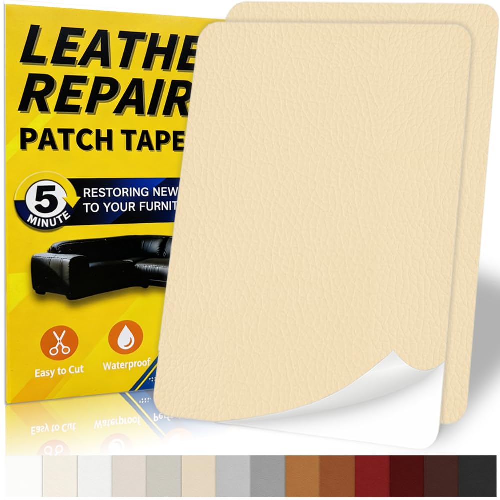 Gelaisi Leder Reparatur Set, Kunstleder Selbstklebend, Kunstleder-Reparaturset