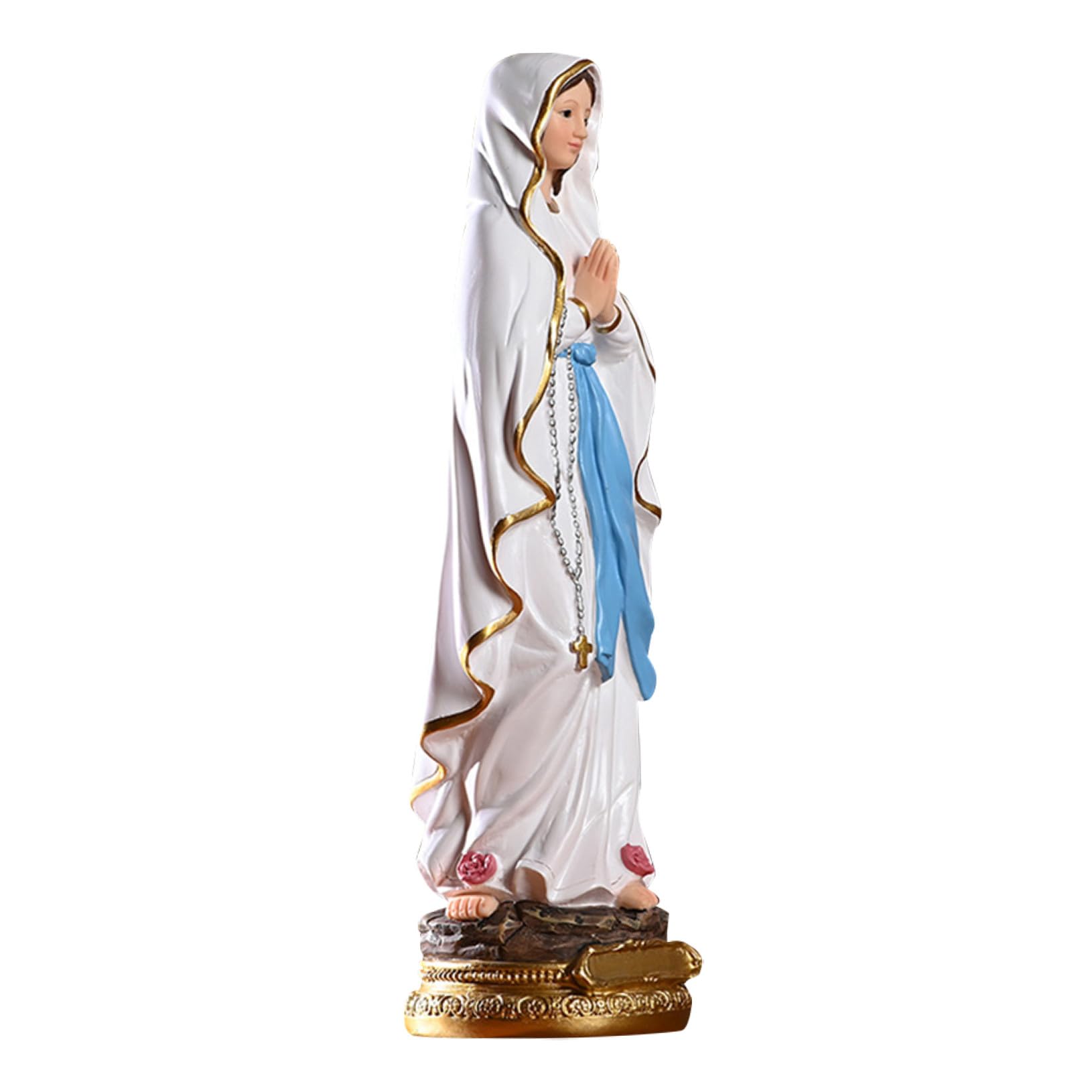 Figure Vierge en résine sculptée OUNONA pour décoration religieuse d'église
