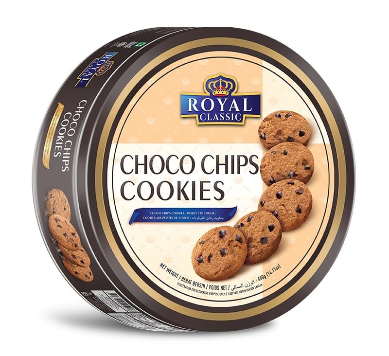 Royal Classic Choco Chips Cookies, Premium Chocolate Chip Biscuits