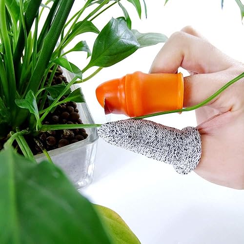 Miniatura 8 de YBB Herramienta de recolección de cuchillos de silicona para el pulgar de jardinería, herramienta de recolección de frutas para plantas de dedo