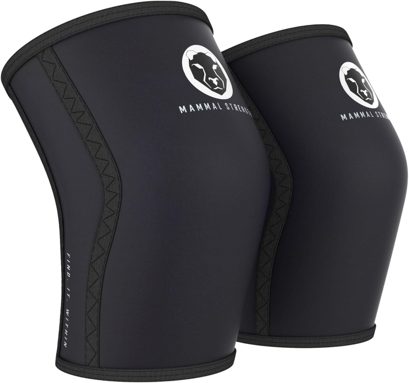 – knee sleeves weight lifting V2-7 mm Neoprene knee wraps for Gymnastics, Weightlifting, Powerlifting, Olympic - (1 pair) knee straps for weightlifting (Black, S)