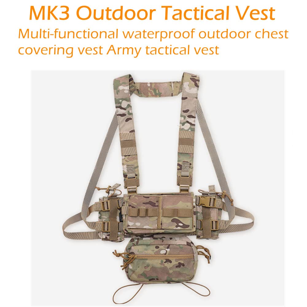 ACEXIER MK3 Tattico Petto Rig Mini Airsoft Hunting MOLLE Duty Vest Outdoor Military Combat Carrier Petto Vest con custodia per riviste