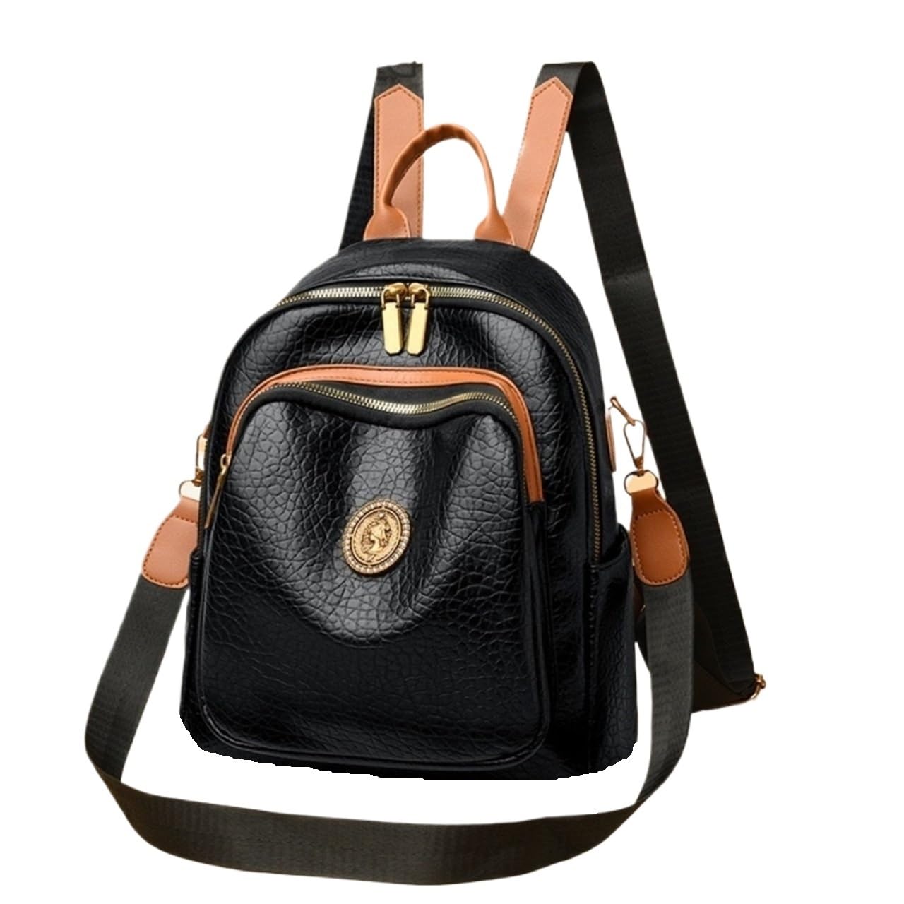 Zaino Scuola Superiore Zaino da donna alla moda, in pelle, viaggio, casual, a tracolla, for ragazze adolescenti, scuola