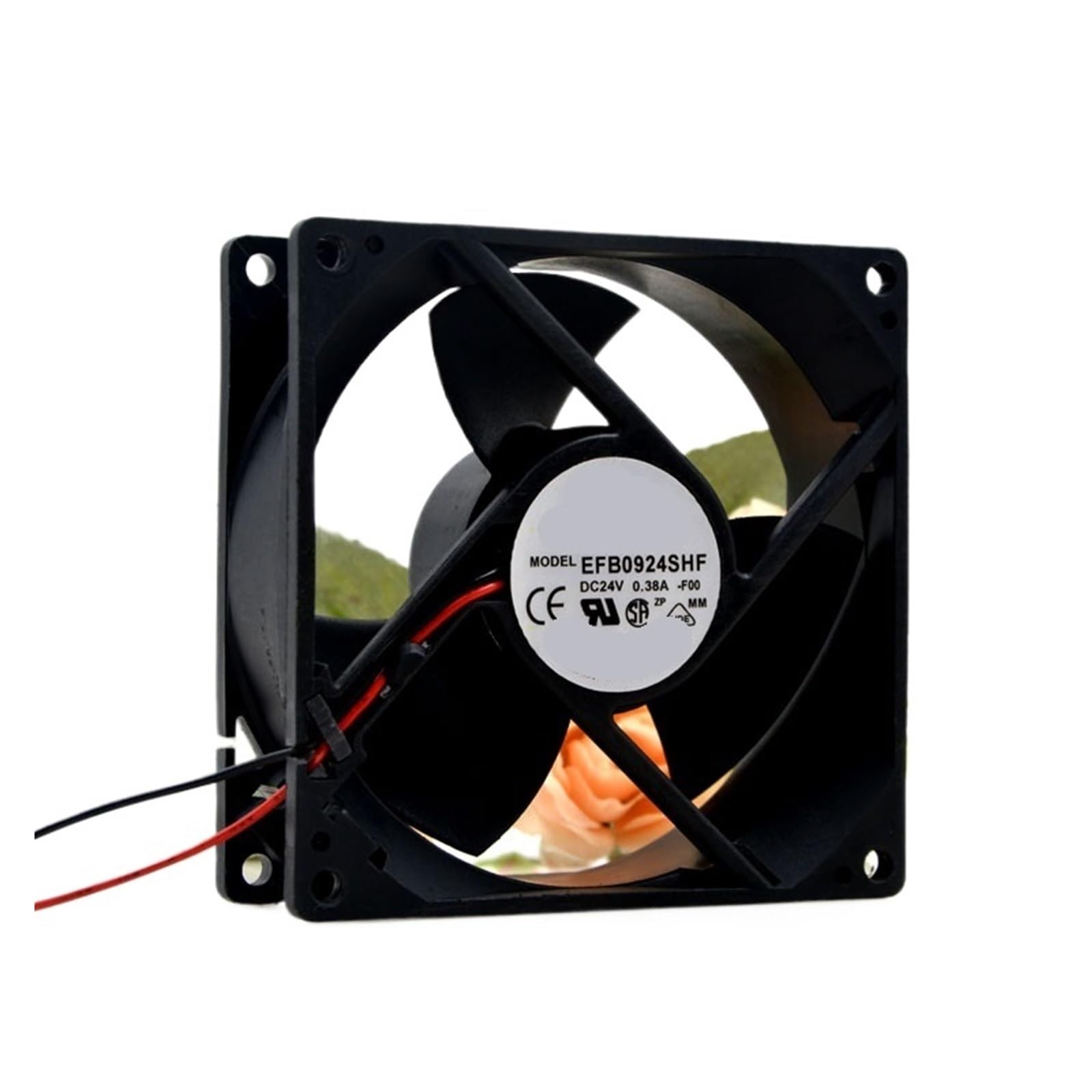 Ventilador de refrigeración EFB0924SHF de 24V CC y 0,38A con conector de 2 cables de 90mm