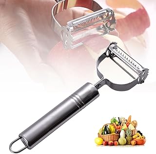 Multi-Function Stainless Steel Peeler,2024 New Creative Vegetable Peeler with Hang Hole,Household Portable Vegetable Julie...