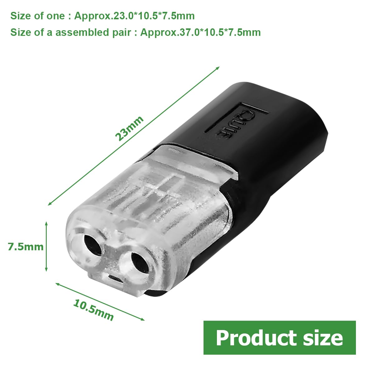 Connettori Elettrici 2 Poli 20 Pezzi - Per Cavi 18-22AWG, Auto, Barche, Kayak - Collegamento Rapido