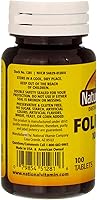 Vista 2 de Nature`s Blend - Tabletas de ácido fólico de 1000 mcg, 100 unidades (paquete de 3)