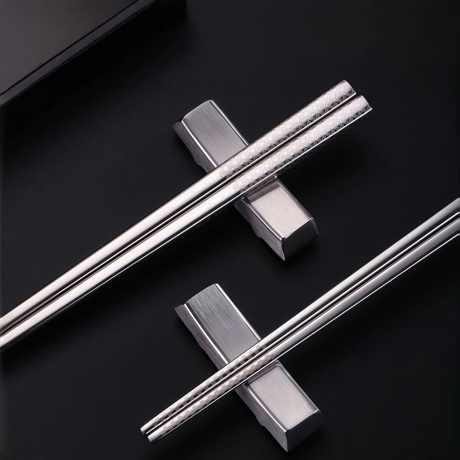 5 Pair Metal Chopsticks Reusable 18/8 Stainless Steel Chopsticks Set — Amazon image 5