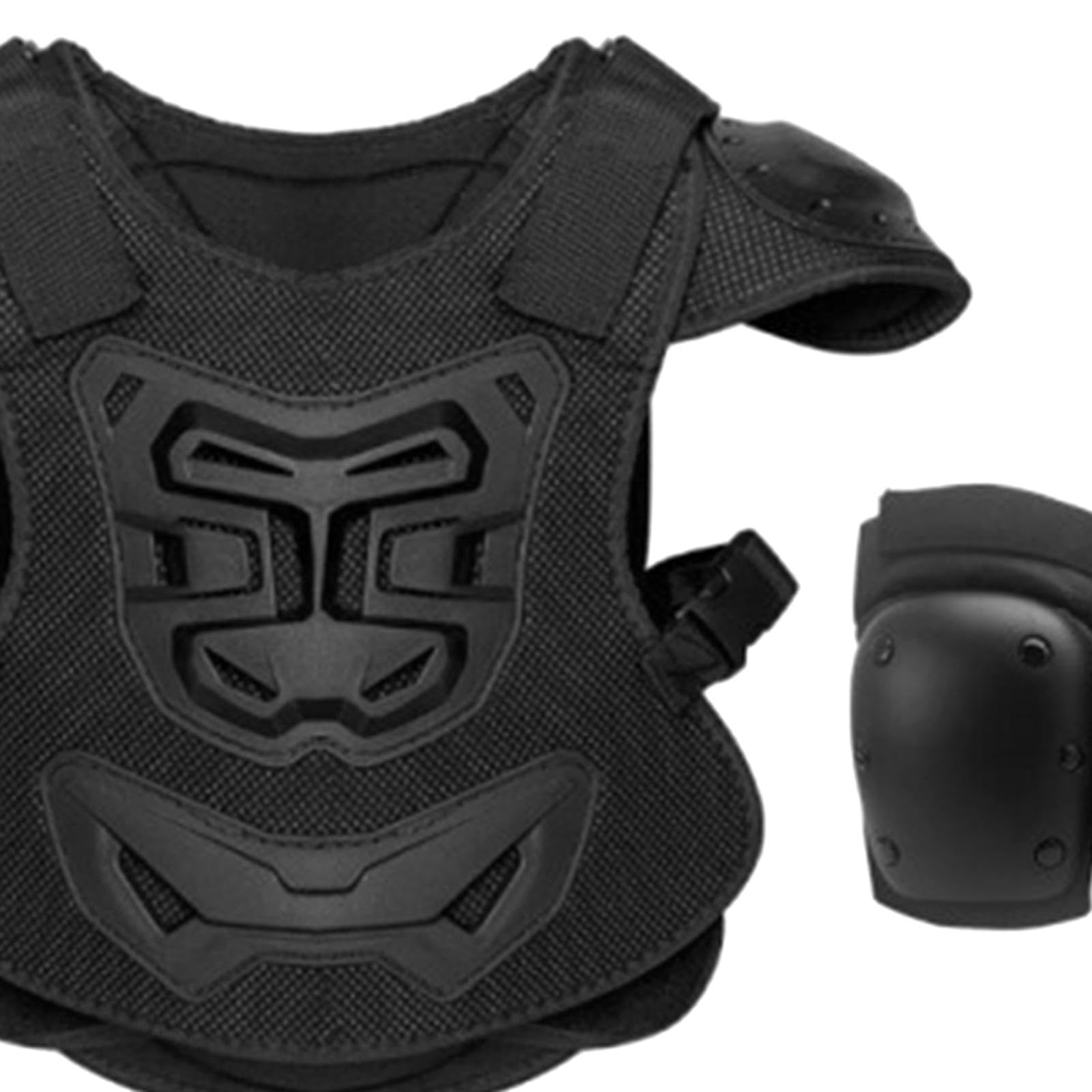 5 Pezzi Pettorina Protettiva Bambino Armatura da Motocross con Ginocchiere E Gomitiere Design Regolabile per vestibilità Comoda Adatto per Motociclis