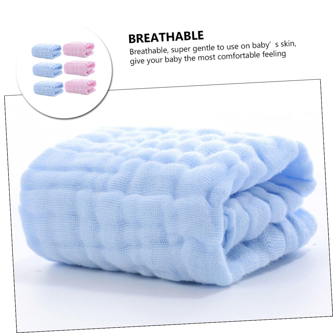 6pcs Muslin Burp Cloths Soft Absorbent Cotton Washcloths for Boys and Multifunctional Saliva and Sweat Towels for Newborns and Giving