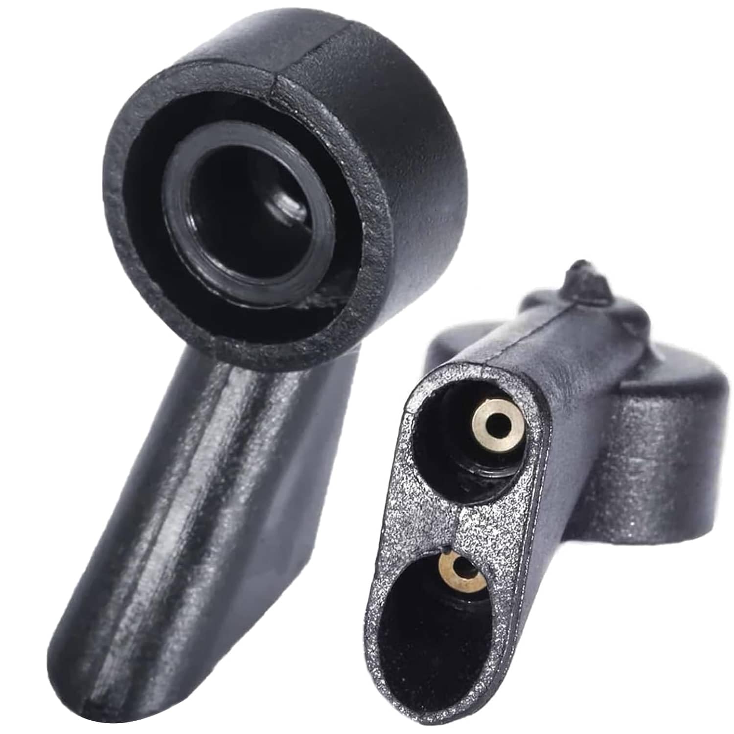 Aestustheri Black 2-Pack Rear Windshield Wiper Washer Nozzles - Double Hole Spray Jet - Windscreen Washer Jets - Universal Fit For Audi A1 A3 A4 A6 Q3 Q7 8P 8E9955985