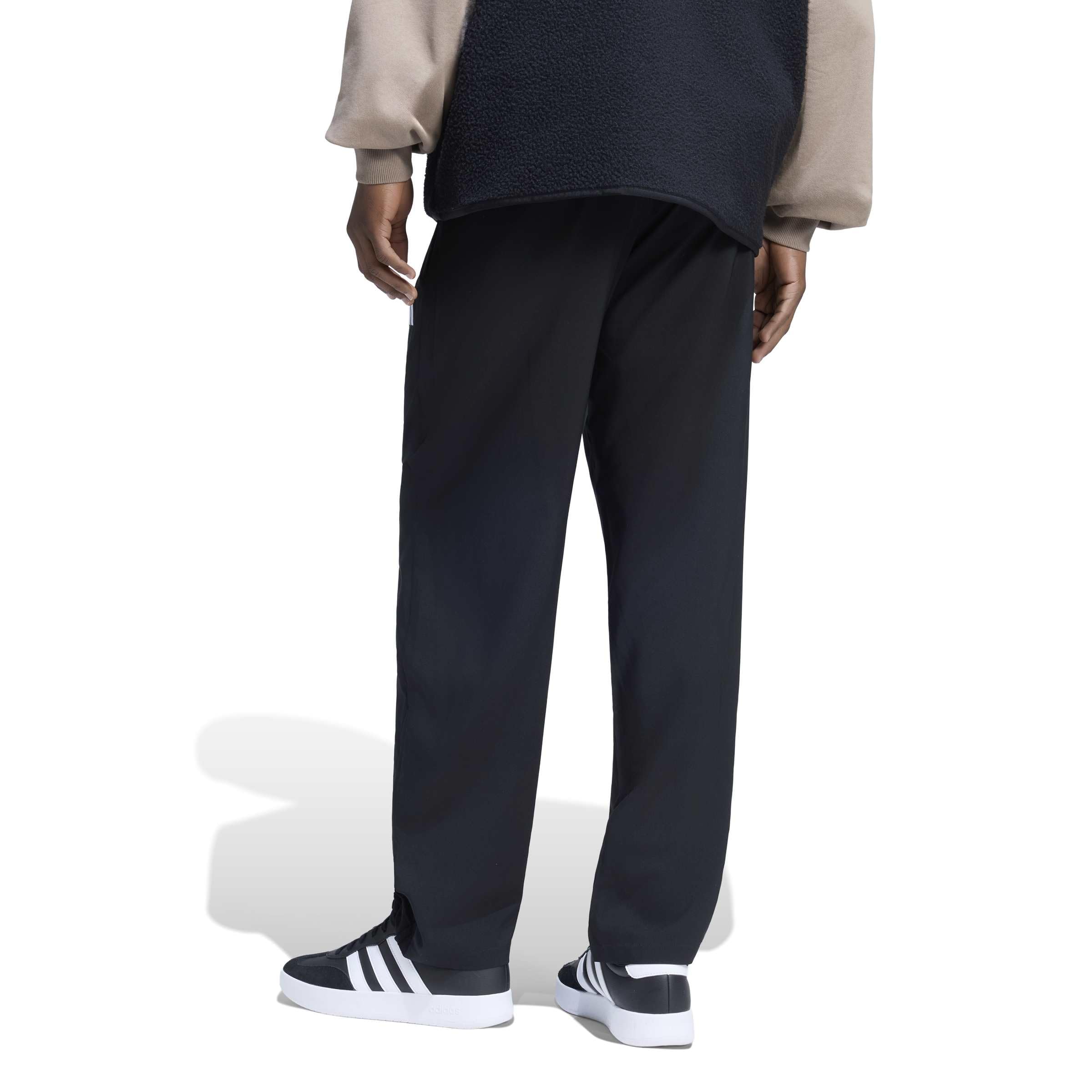 adidas Hombre Essentials Small Logo Stanford Lite Woven Tapered Open Hem Pants, Black, 3XL