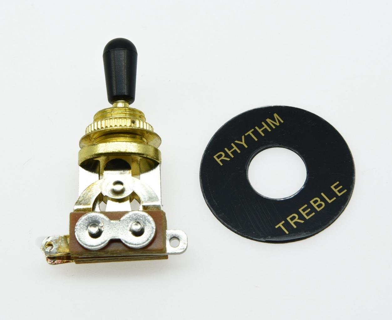 2 Anelli Ritmo Per Chitarra Les Paul - Nero Con Rifiniture Oro, Con Nastro Adesivo - Foto 2