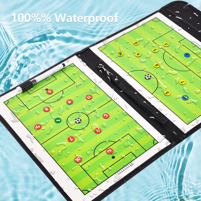 Flintronic Pizarra Táctica Fútbol Magnética Portátil Tablero Entrenamiento Entrenador con Imanes
