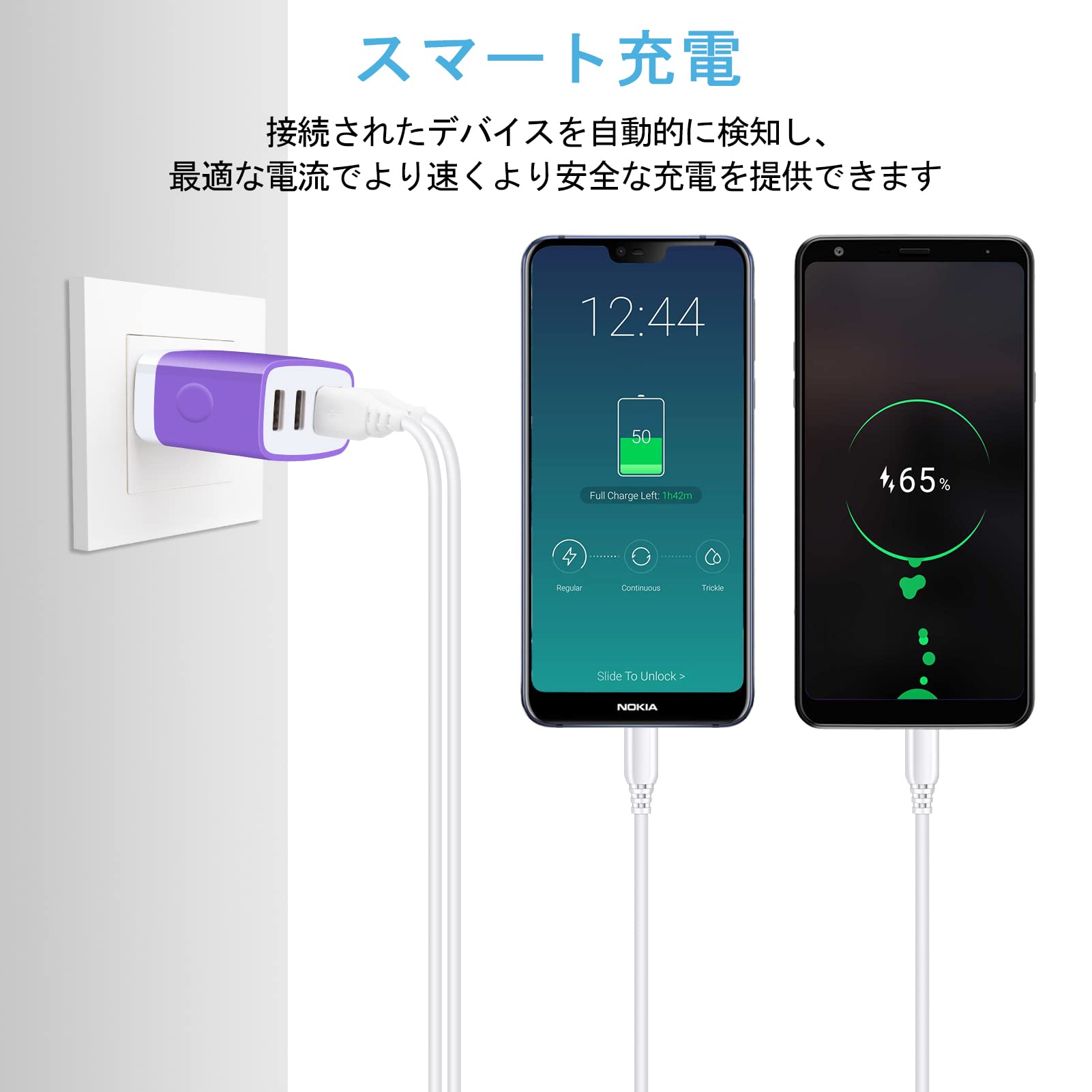 Amazon | Viviber usb コンセント USB電源 iPhone充電器 アダプター 