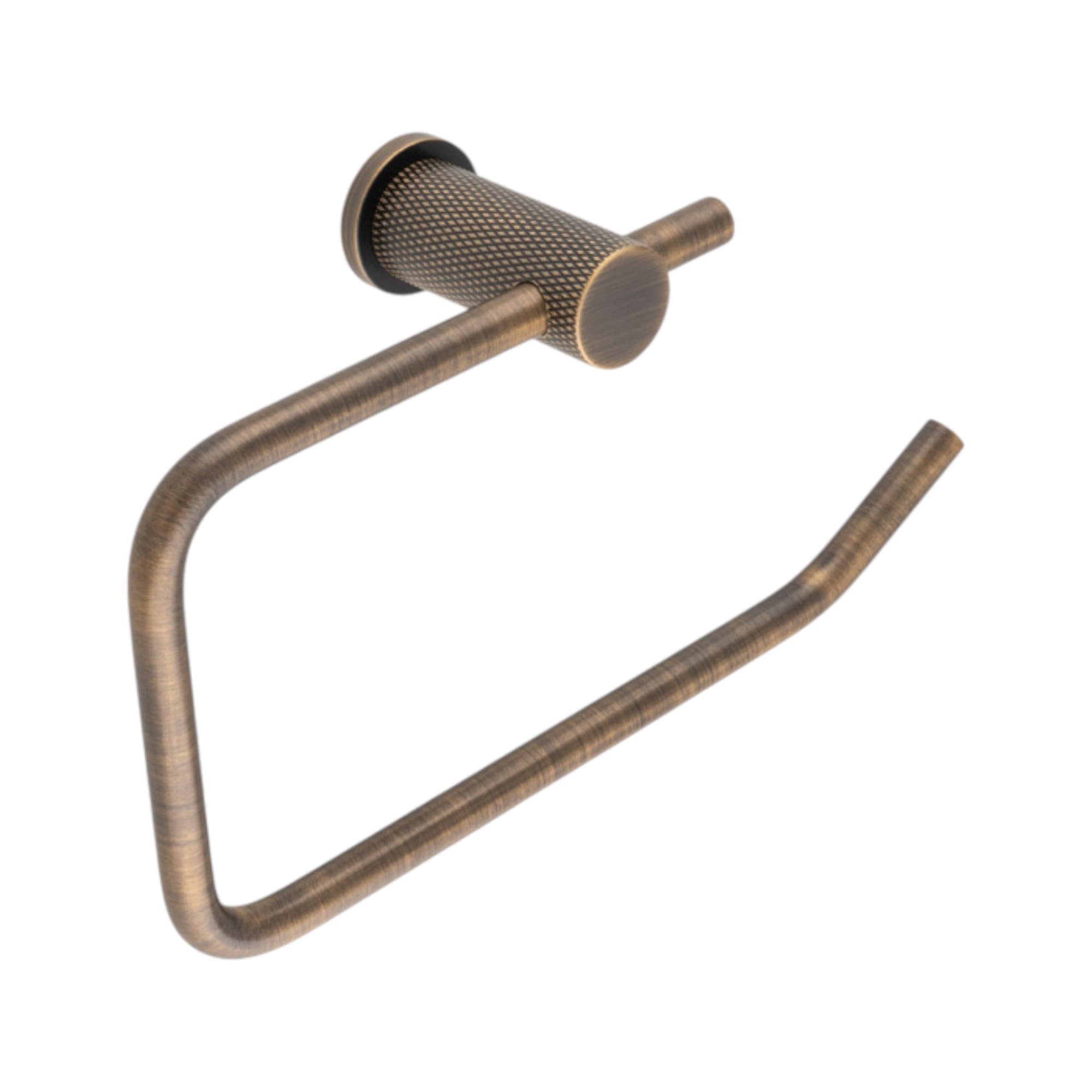 Alexander & Wilks Brunel Diamond Knurled Toilet Roll Holder (Antique Brass)