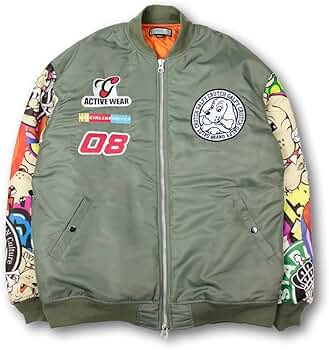 Amazon | [ｶﾞﾙﾌｨｰ] ガチャ袖MA-1 アウター メンズ レディース