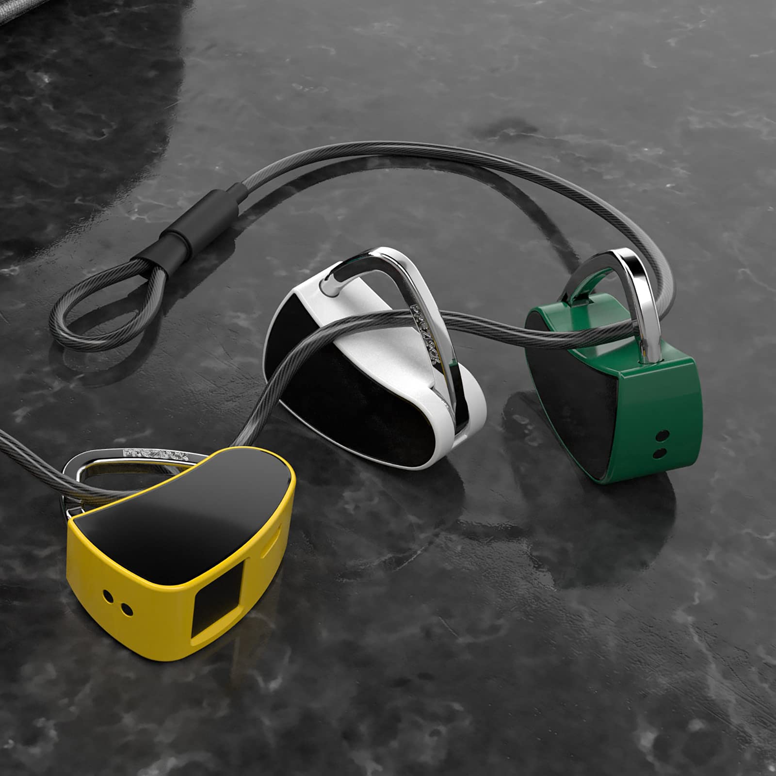 Candado de huellas dactilares, candado inteligente con biométrico sin llave, colorido, cerradura de moda, cerradura compacta, recargable por USB, 1 paquete. (grafito vívido)