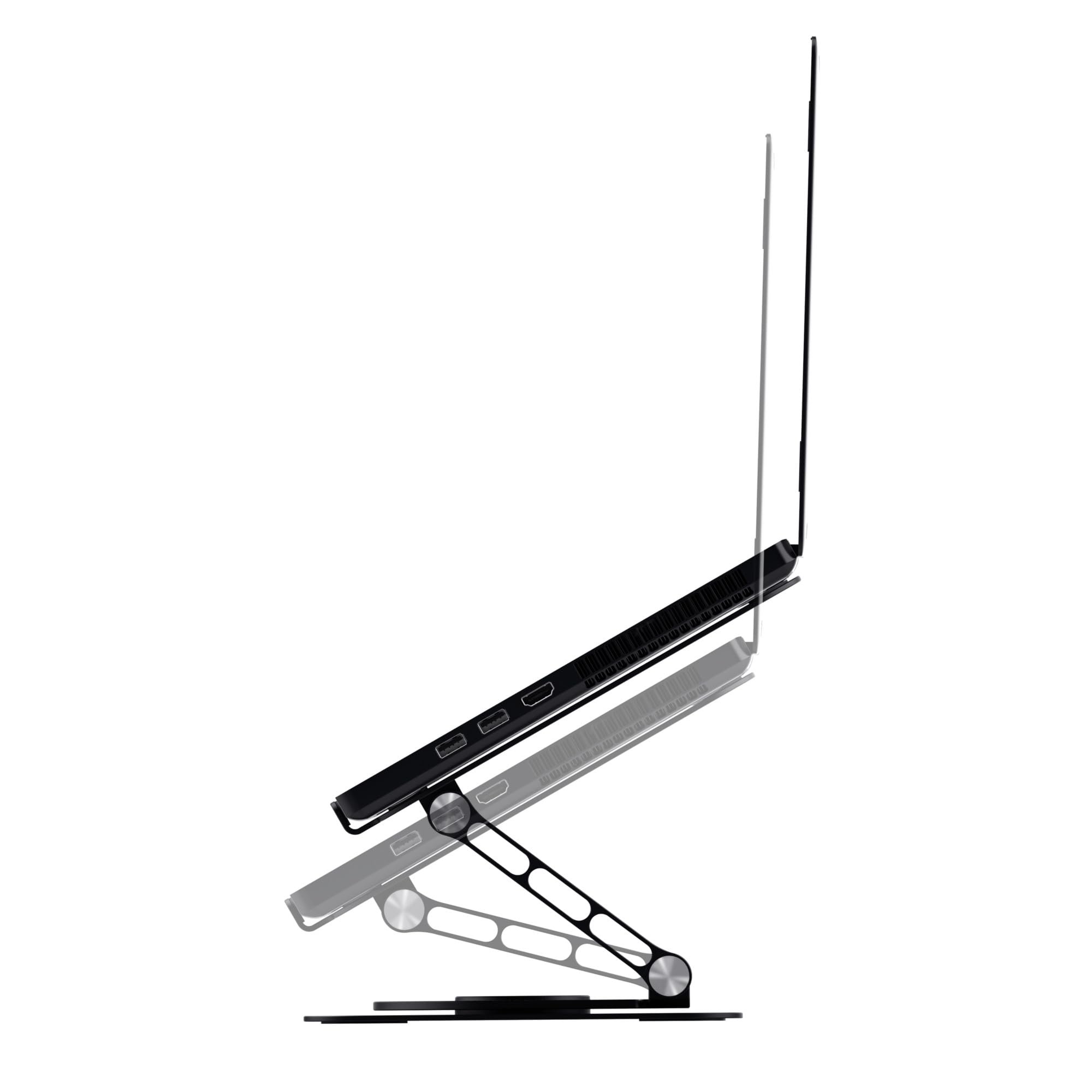 Trust Zeff Ergonomiczny stojak na laptopa z obrotem o 360 stopni, składany metalowy stojak na laptopa o przekątnej 40.6 cm, z regulacją wysokości, uchwyt na laptopa, Macbooka, tablet, Dell, HP, do