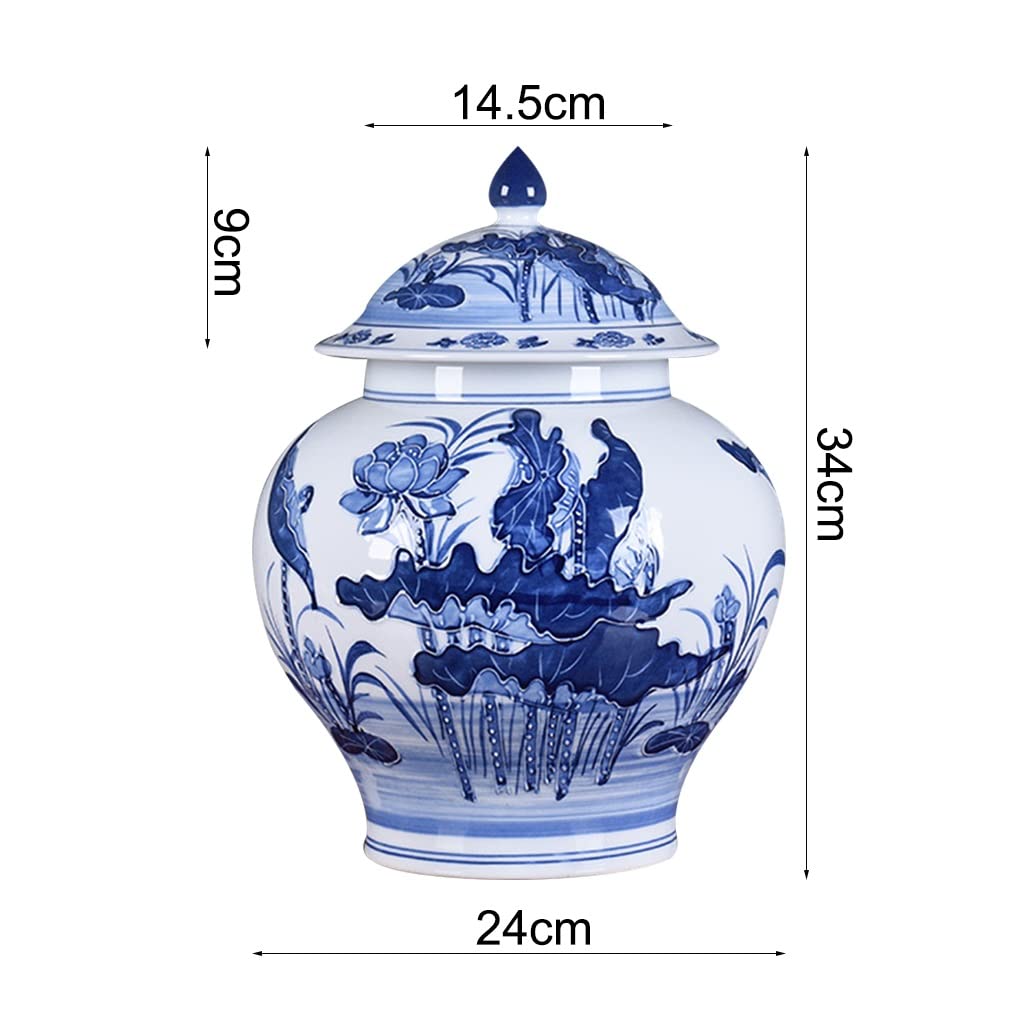 Jingdezhen Keramik-Ingwerkrug Vase Dekoration Tempelkrug Dekorative Krüge HeimdeJingdezhen Keramik-Ingwerkrug Vase Dekoration Tempelkrug Dekorative Krüge Heimdekor Möbel Porzellankrug,