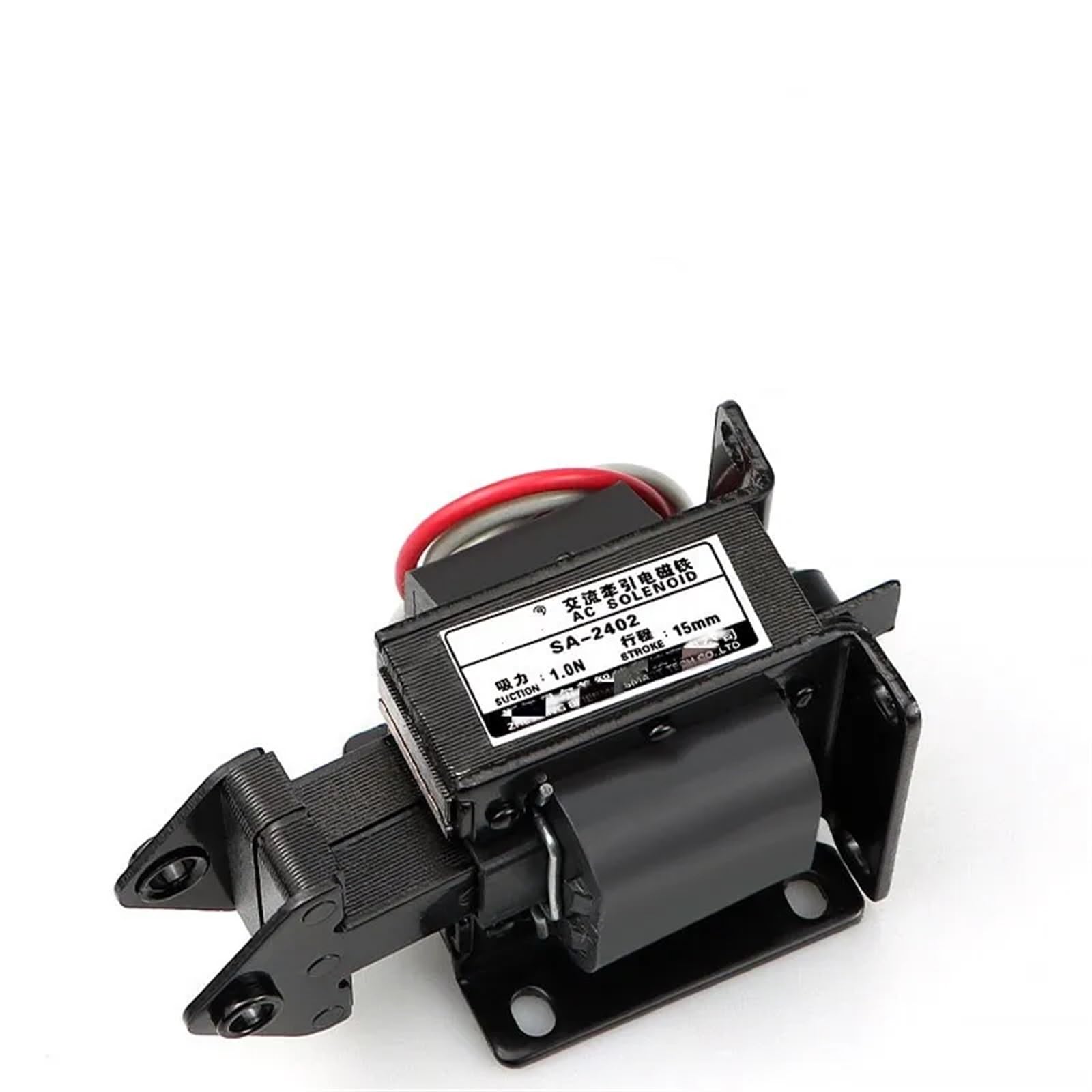 CEMELI 1PC SA-2402 AC 220V/110V 1.0kg 15mm Circuit Controlled AC Solenoid Tractive Magnet Electromagnet (Size : 220V)