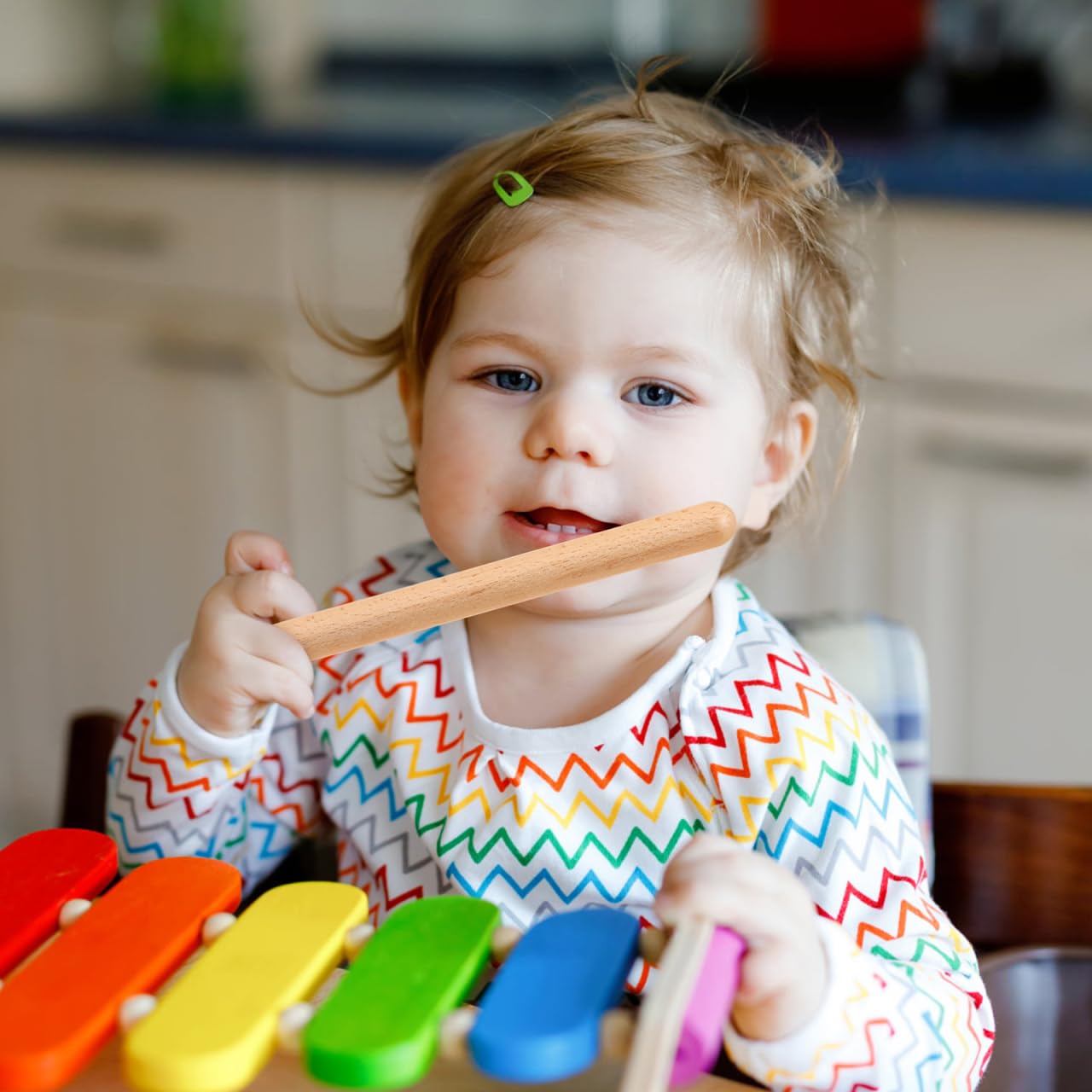 ibasenice Set di legnetti sonori 20 pezzi Orff Strumenti musicali, realizzati in pregiato legno naturale, adatti ai bambini, ideali per lezioni di musica all'asilo e attività di gruppo