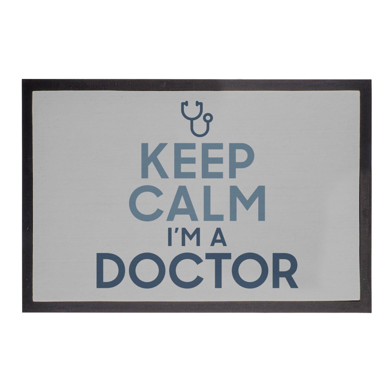 Paillasson gris humour docteur - Tapis d'entrée parodie métier 60x40 cm