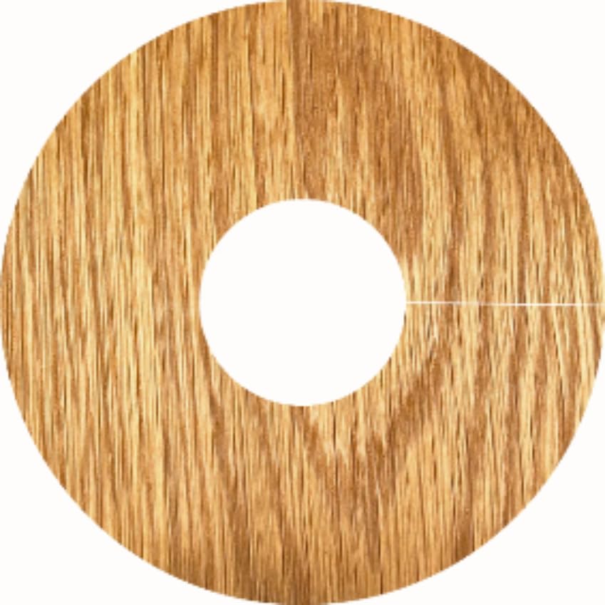 Oak Pipe Covers for Solid, Engineered Wood & Laminate Floors, 15mm Radiator Pipe Collars, Roses, Surroundings, Rings, Real Wood Oak Veneer, Slim Modern Profile, Self Adhesive (Lacquered Oak, x4)