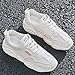 Couleur Pure Tête Ronde Bouche Profonde À Lacets Chaussures De Sport En Cuir Tout-match Chaussures Blanches Chaussures Simples 37 Blanc cassé seul li
