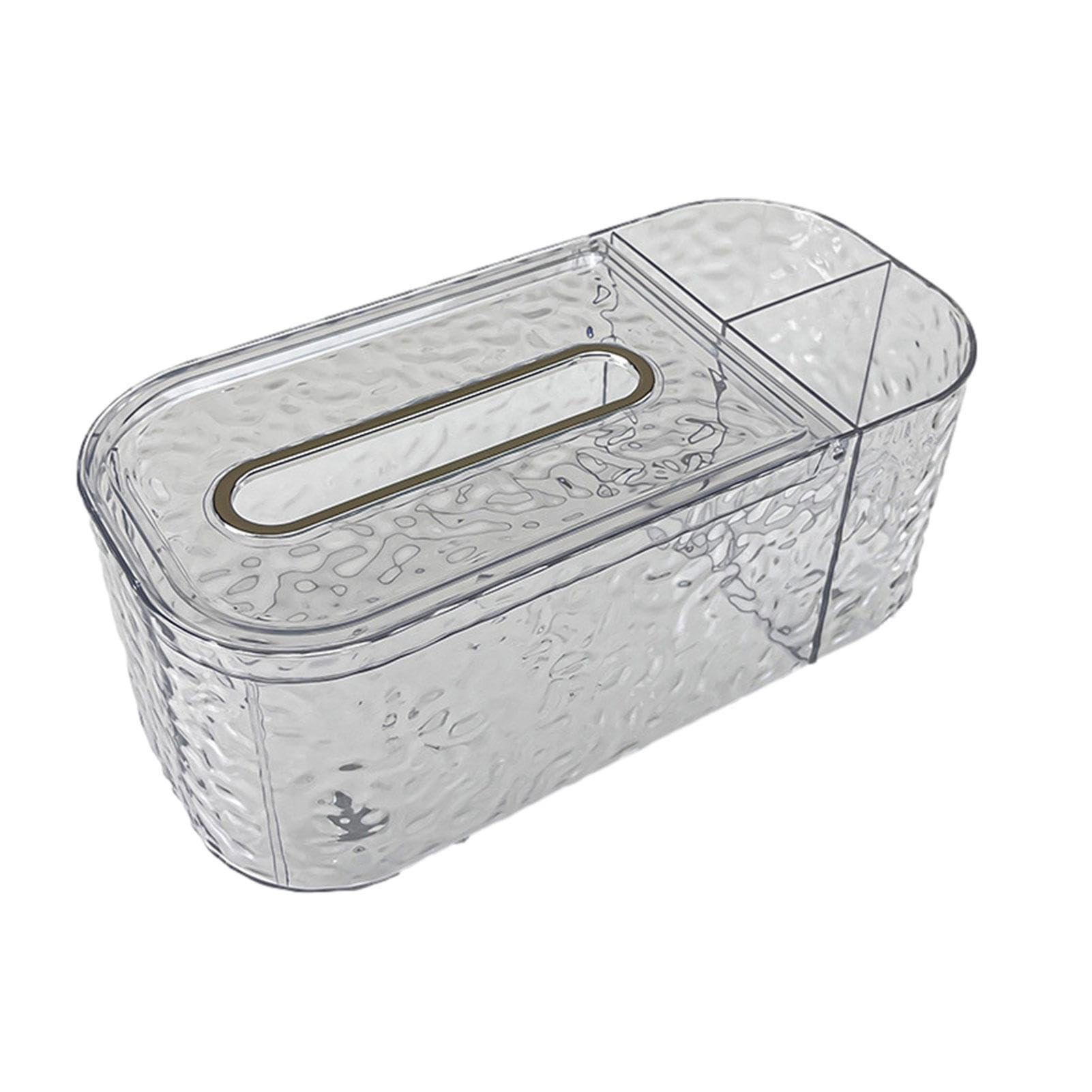 Portafazzoletti In Pelle Con Coperchio | Distributore Per Fazzoletti | Organizer Da Scrivania | Nero