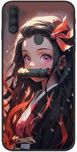 Negro Delgado Suave Mate Durable Caucho Silicona TPU Fundas Fit Funda para Samsung Galaxy A11 Kamado Nezuko Anime Japón 06