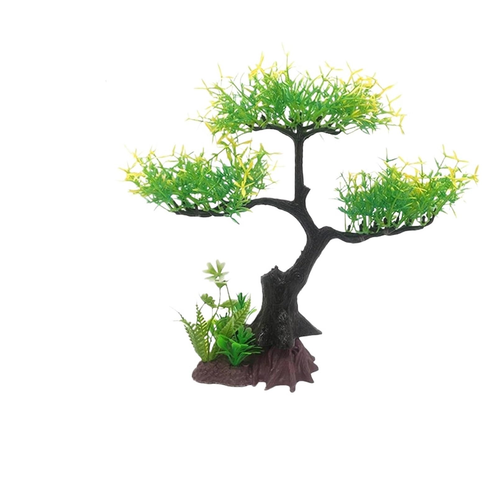 JTKSSCS Aquarium Plants Fish Tank Decoration Aquarium Artificial Plastic Plants Cherry Blossom Tree & Grass Decor(Light Green)
