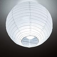 LIHAO 10 Darabos Fehér Papír Lampion Szett LED Világítással Kerek Lámpabúra Esküvői Dekoráció Összehajtható Különböző Méretek 8