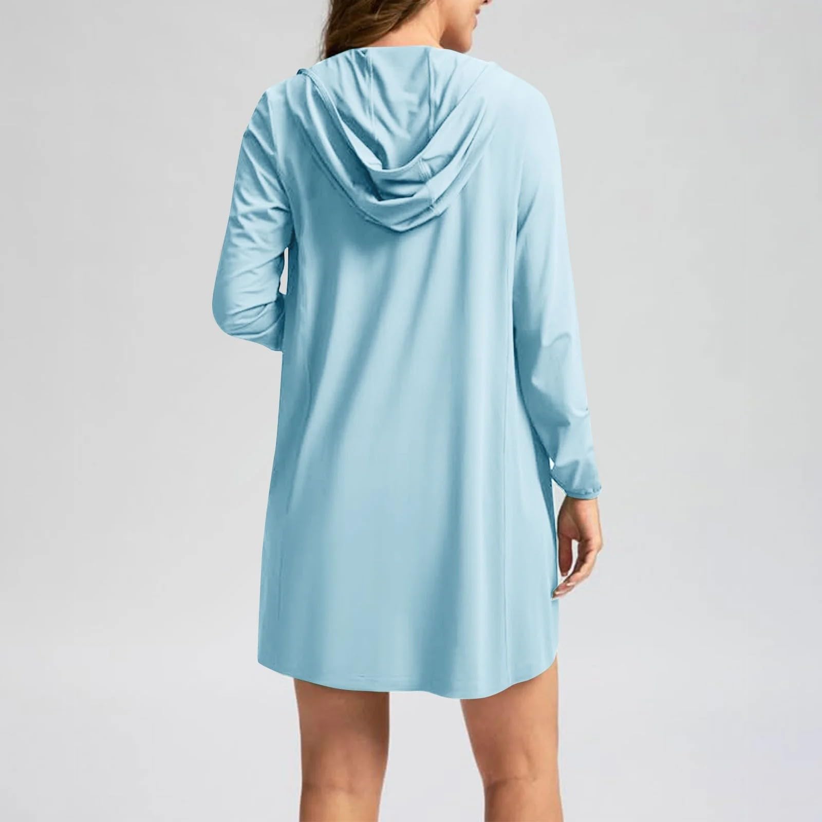 Veste De Sport Femme UPF 50+, Veste De Course À Pied À Fermeture Éclair À Manches Longues, Chemise Anti-UV Légère À Capuche Pour La Plage, Le Yoga Et L'Extérieur