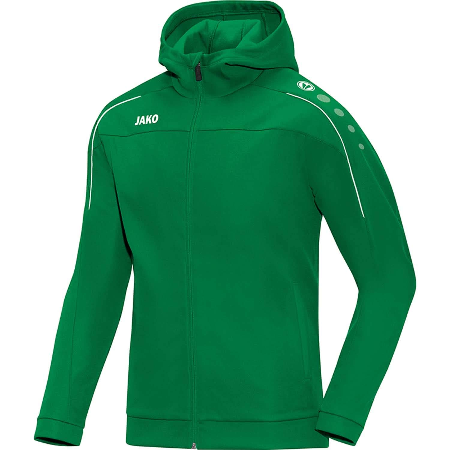 JAKO Women's Classico Hooded Jacket, sportgrün, 34 (EU)