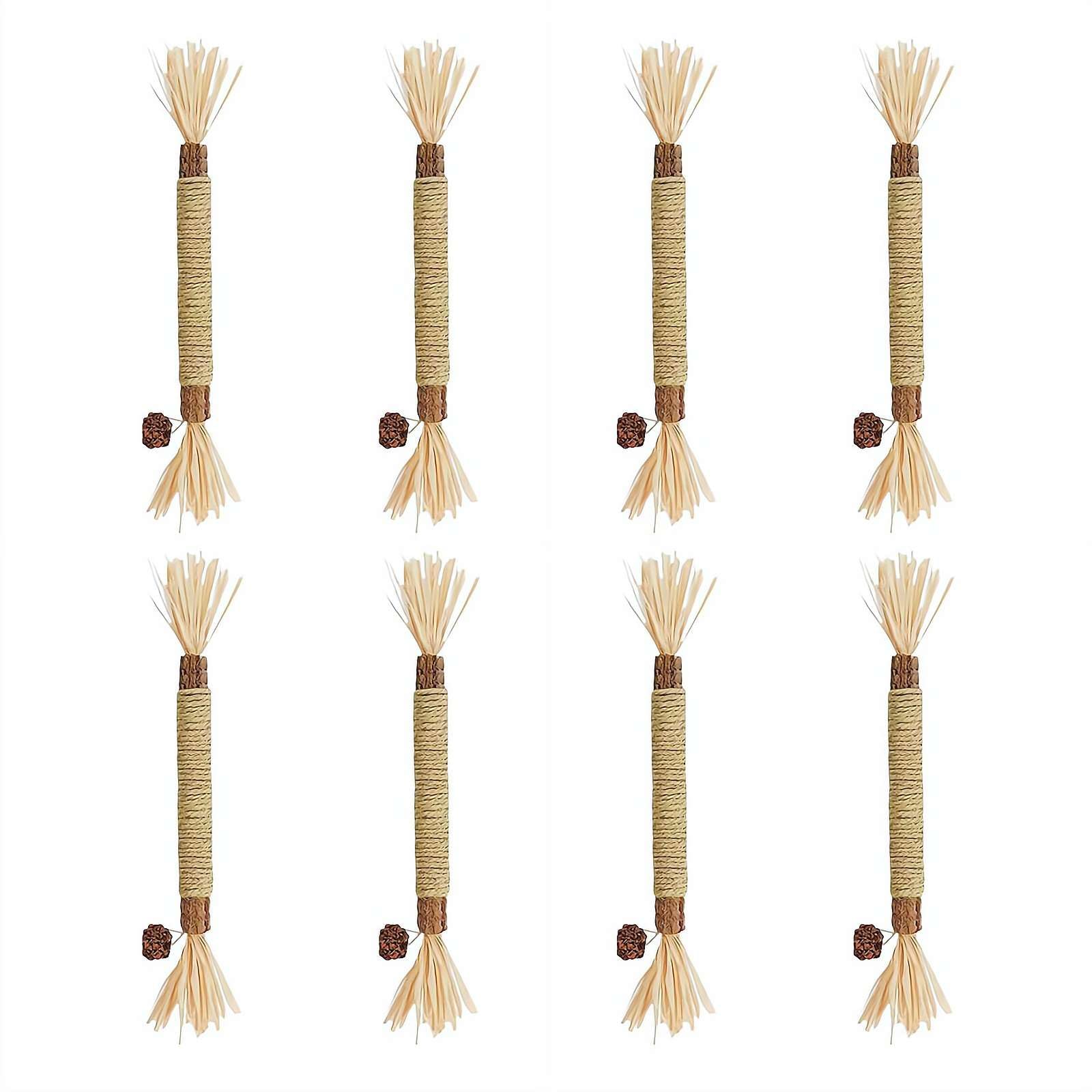 4/8/10PCS Natural Silvervine Dental Sticks, Cat Silver Vine Chewing-Stick for Teeth Cleaning,Edible Matatabi Chew-Sticks, Catnip-Cat Toys for Indoor Cats,Scratch and Bite Resistant Cat-Chew -tick