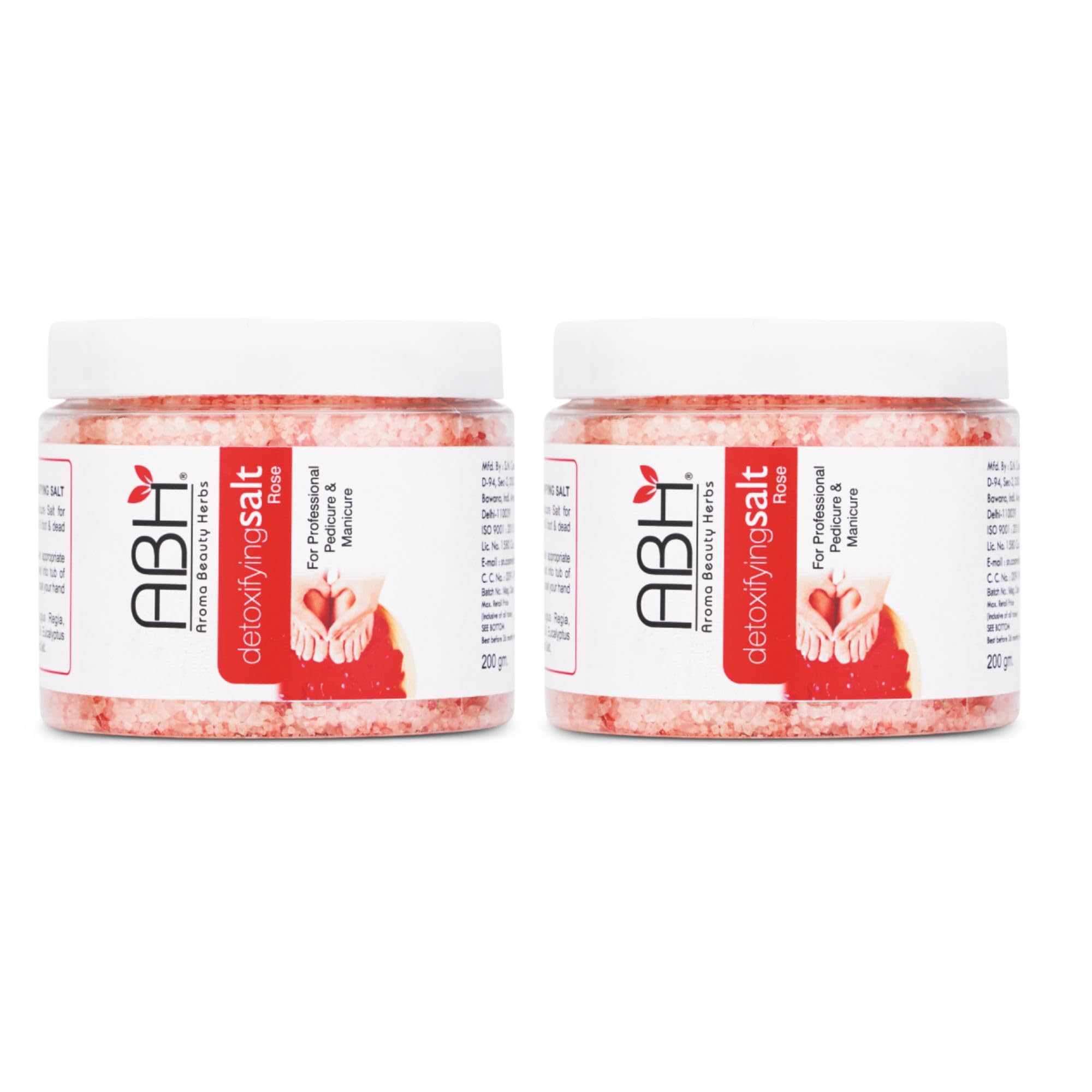ABH Detoxifying Rose Salt Pack of 2 x 200g Jars Himalayan Rock Salt Infused with Natural Rose Extract Deep Cleansing & Skin-Soothing Foot & Hand Soak Exfoliating, Softening & Revitalizing Formula Ideal for Pedicure, Manicure, Spa & Salon Use Nourishing Foot Scrub for Tired, Rough Skin-image-16