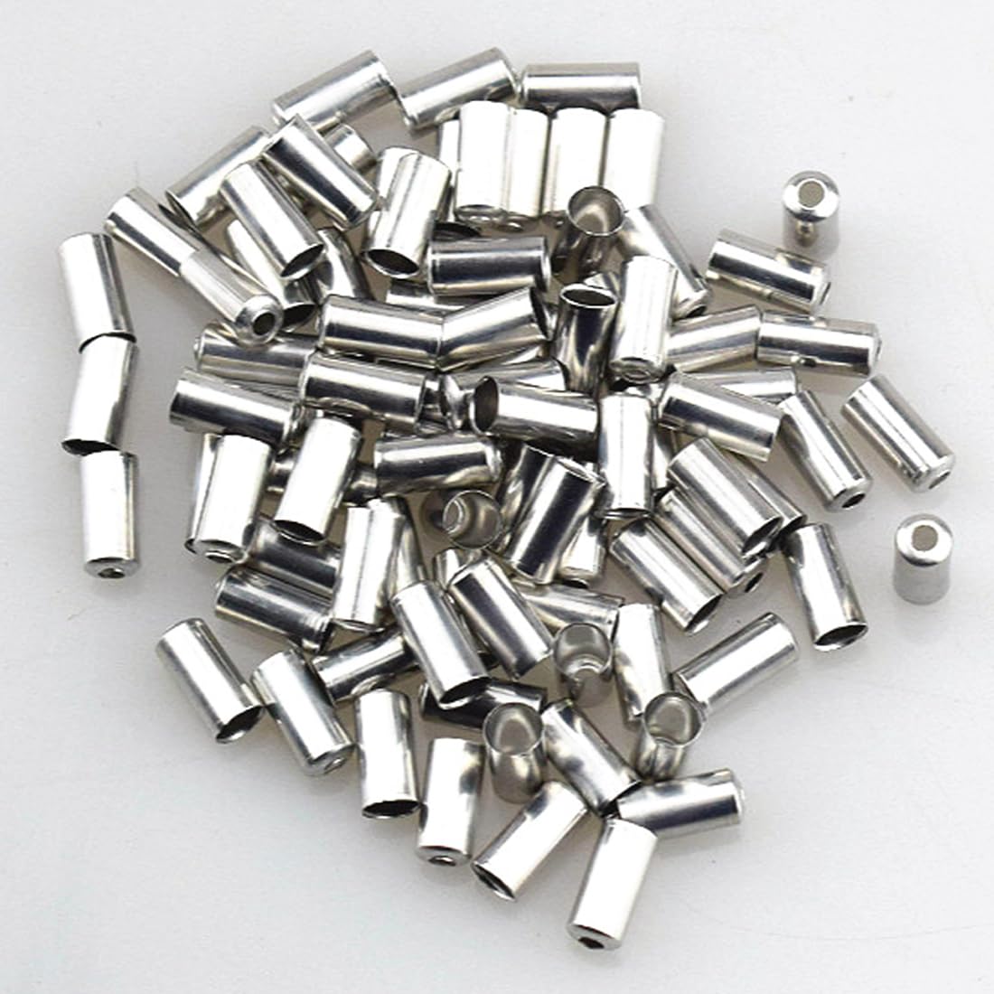 100 Cappucci Terminali Per Cavi Bici - Set Colorati Con O-Ring Per Freni E Cambio