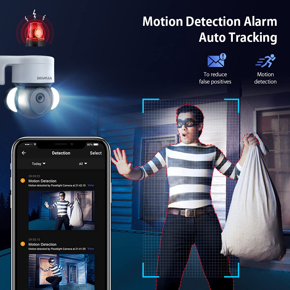 kamera monitoringowa, 5 MP, Wi-Fi, zewnętrzna, z noktowizorem kolorów, automatyczne śledzenie, 2-drożne audio, alarm rozpoznawania ludzi, wodoszczelność IP66, gniazdo SD/chmura, aplikacja TUYA