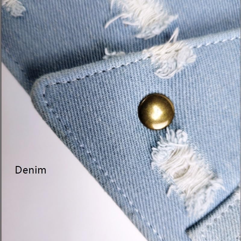 Travel Growth Commemorative Book ﻿ Denim Album Cloth Card Album Album Cover Cloth Album Card Album Applicable to Photos, Receipts, Star Cards, etc