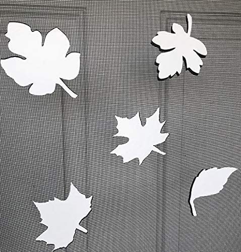 DCentral Falling Leaves Screen Magnet Double-Sided Decor; Multipurpose, for Non-Retractable Screens, Helps to Stop Walking into Screens, Covers Small tears in Screens, Size Varies by Leaf Avg 4" x 4"
