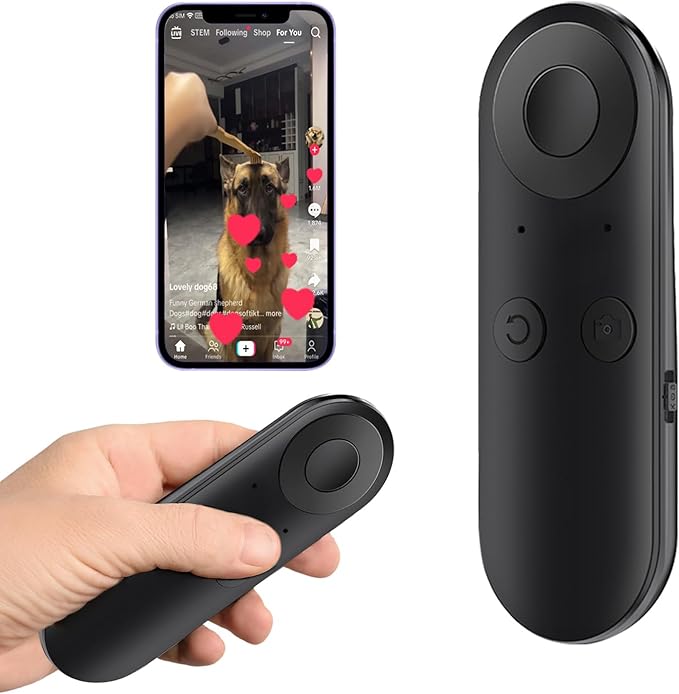 Remote Control for TikTok, Page Turner for iPad iPhone, Bluetooth Came